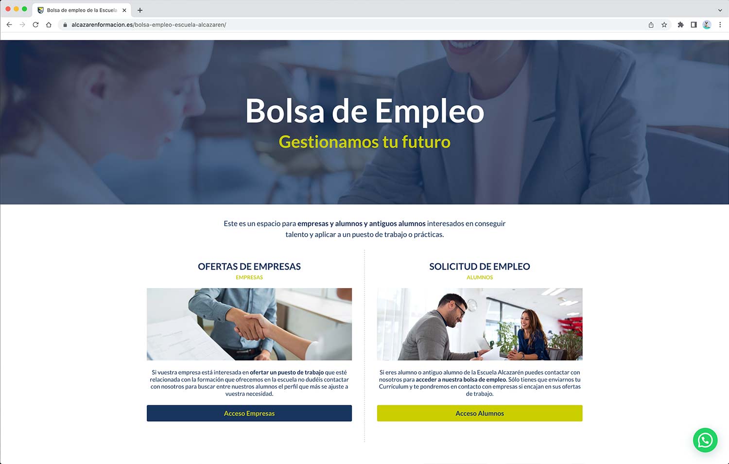 Diseño web Valladolid - ALCAZARÉN FORMACIÓN