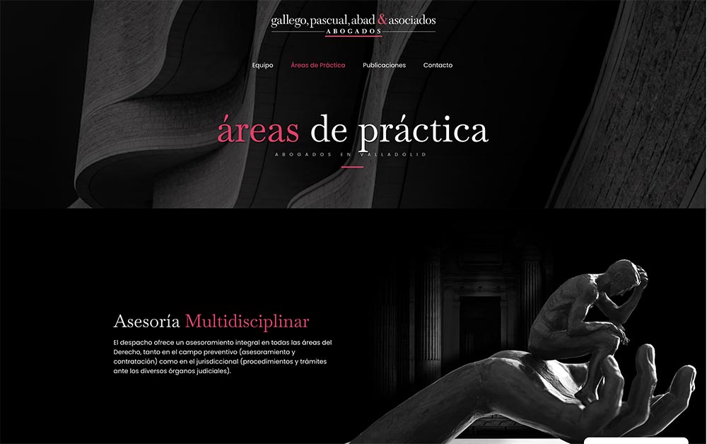 Diseño web para abogados - Gallego, Abad, Pascual & Asociados